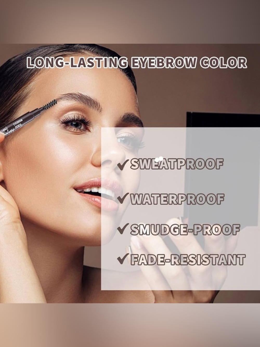 Light Brown Dual-Ended Eyebrow Pencil - Light Brown - Picture 4 of 9